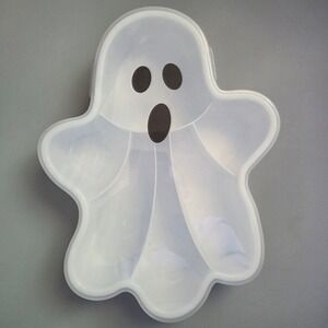 Cook With Color Halloween Ghost Snack Box 6 Compartment Divided Food Container